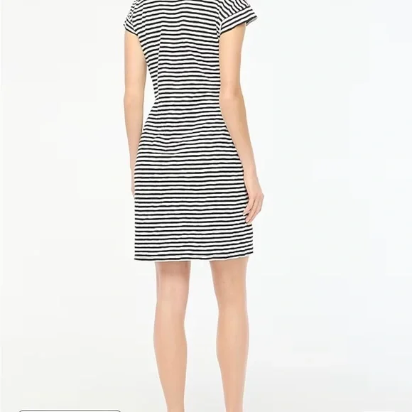 J Crew Short-sleeve striped tie-waist T-shirt dress Black and white size Small - Picture 2 of 8